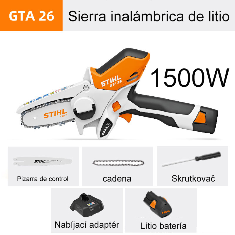 GTA26 Sierra Li-Ion【1500W】+ 1x Batería Li-Ion（6 horas） + 1x Cargador + Placa de control + Cadena