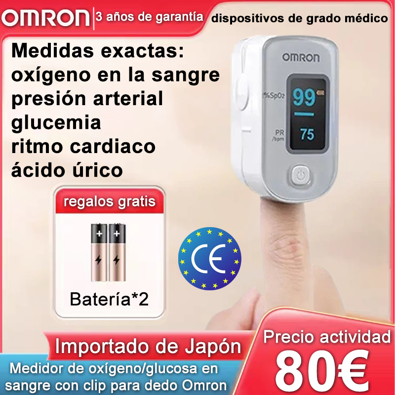 Versión actualizada, Admite oxígeno en sangre + azúcar en sangre + medición de la presión arterial