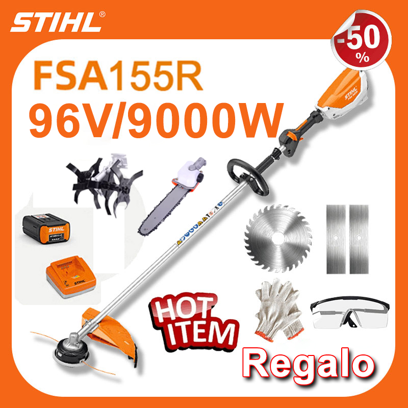 FSA155R [96V/9000W (incluye batería de 12,0Ah, 18 horas de uso con una sola carga) (Cabezal aflojador de tierra + cabezal de motosierra)]